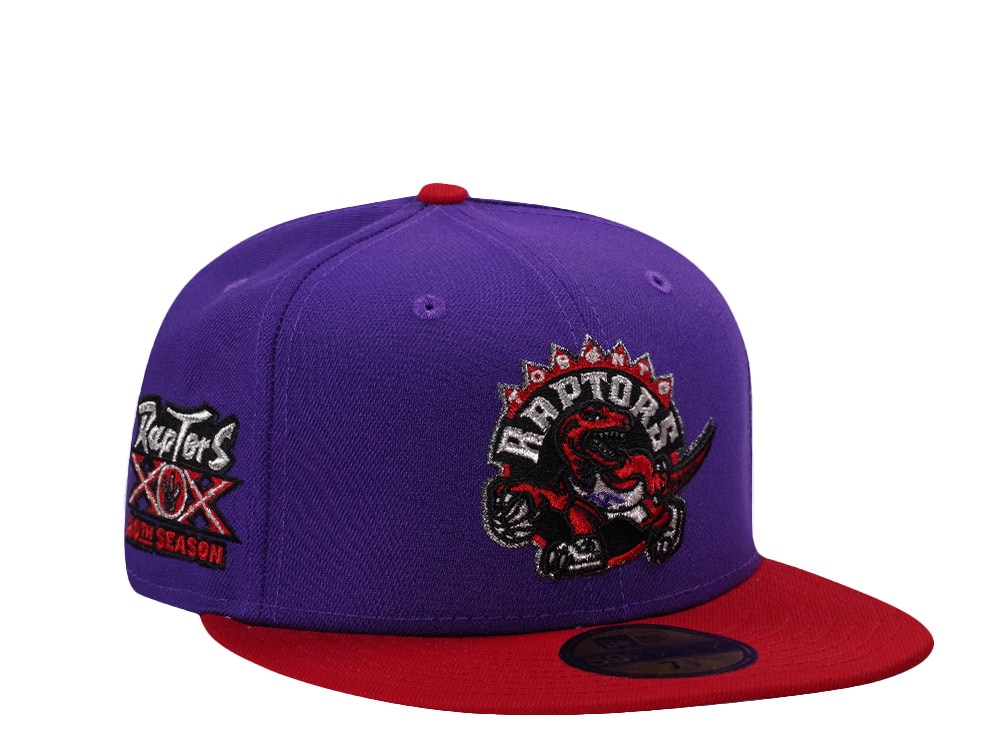New Era Toronto Raptors 20th Anniversary Purple Two Tone Edition 59Fifty Fitted Gorra