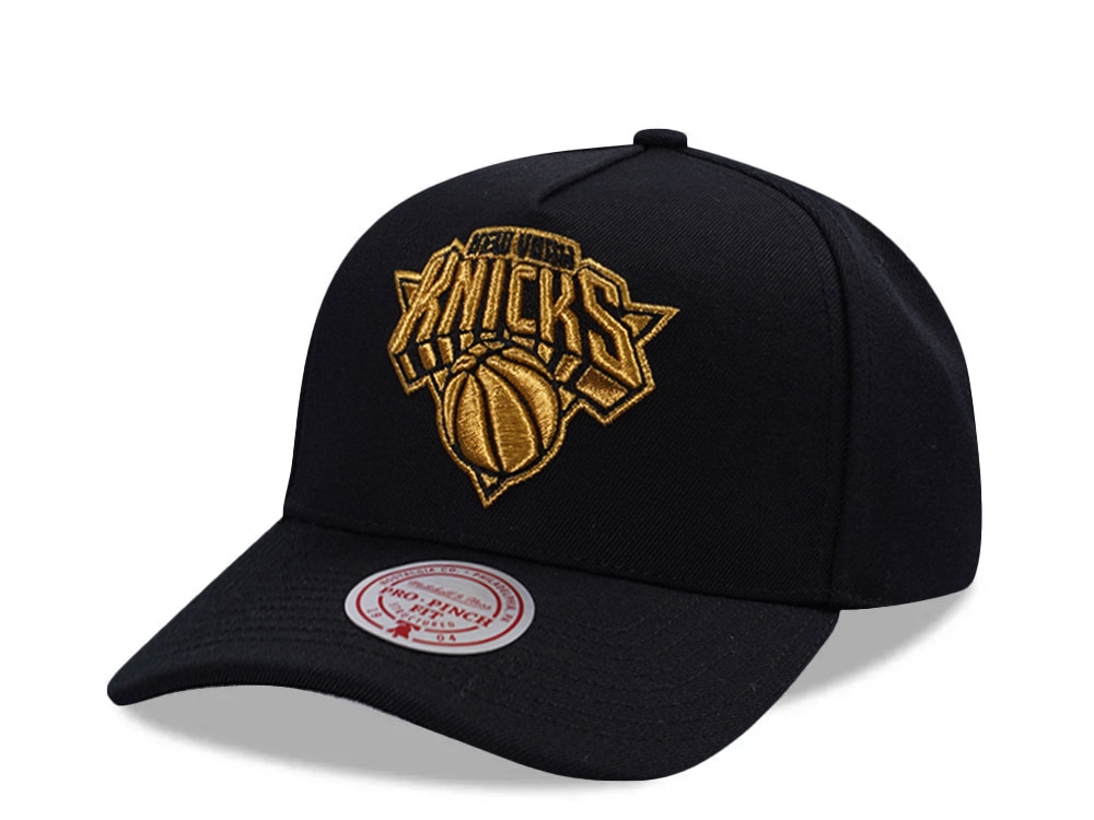 Mitchell & Ness New York Knicks Black Gold Edition Pro Pinch Fit Snapback Gorra