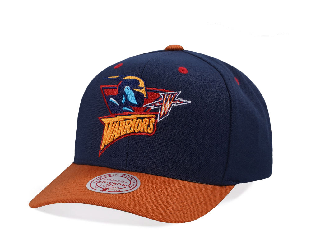 Mitchell & Ness Golden State Warriors Two Tone Pro Crown Fit Snapback Gorra