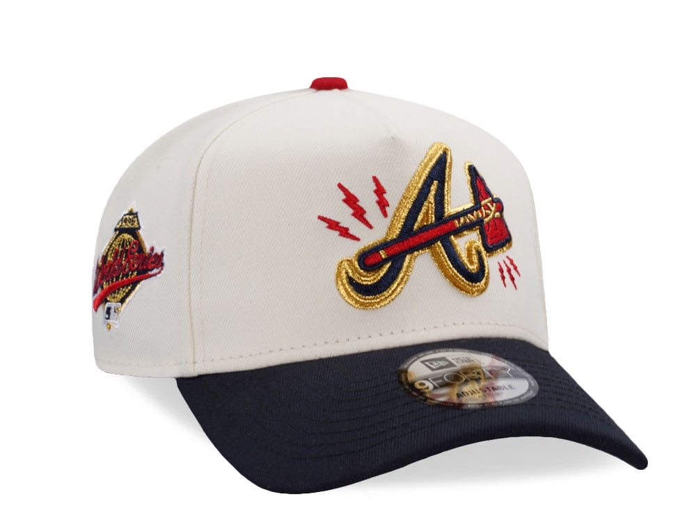 New Era Atlanta Braves World Series 1995 Chrome Two Tone Edition 9Forty A Frame Snapback Gorra