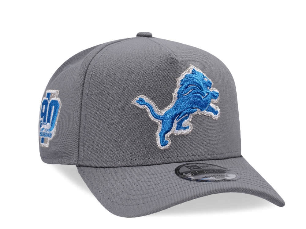 New Era Detroit Lions 90 Seasons Gray Prime Edition 9Forty A Frame Snapback Gorra