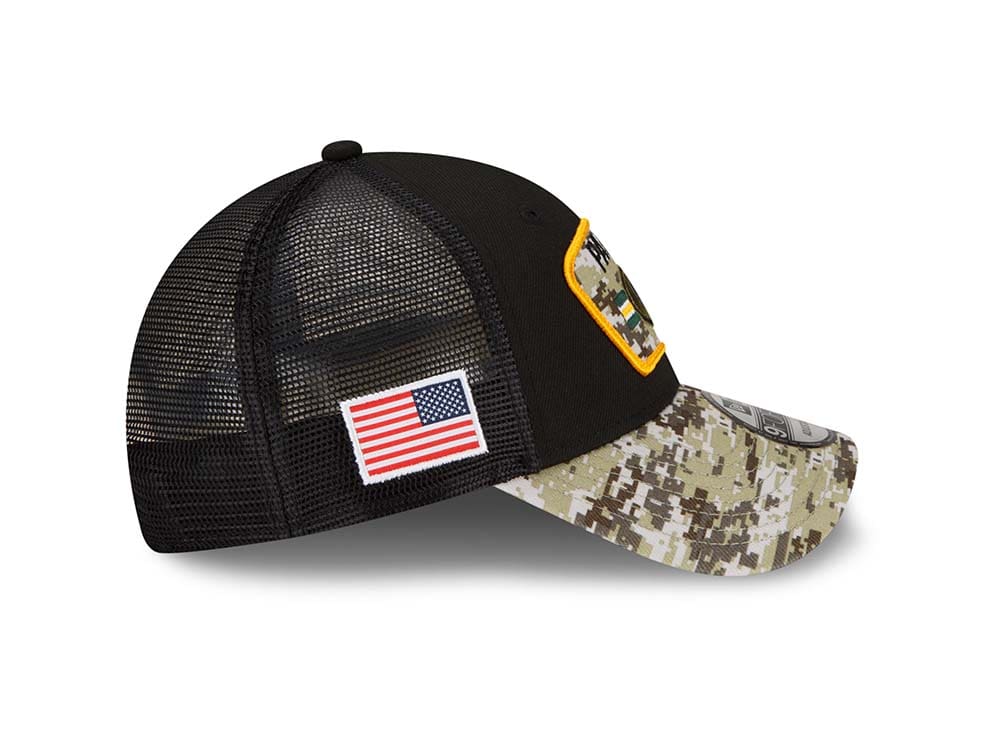 New Era Green Bay Packers Salute to Service 21 9Forty Trucker Snapback Gorra