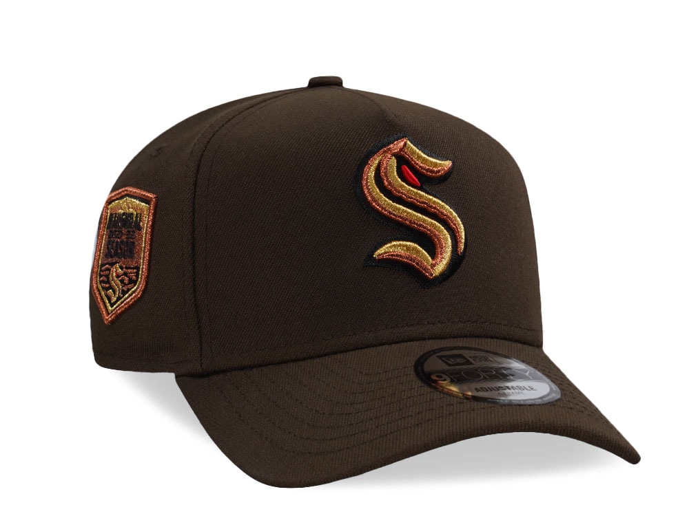 New Era Seattle Kraken Inaugural Season Walnut Prime Edition 9Forty A Frame Snapback Gorra