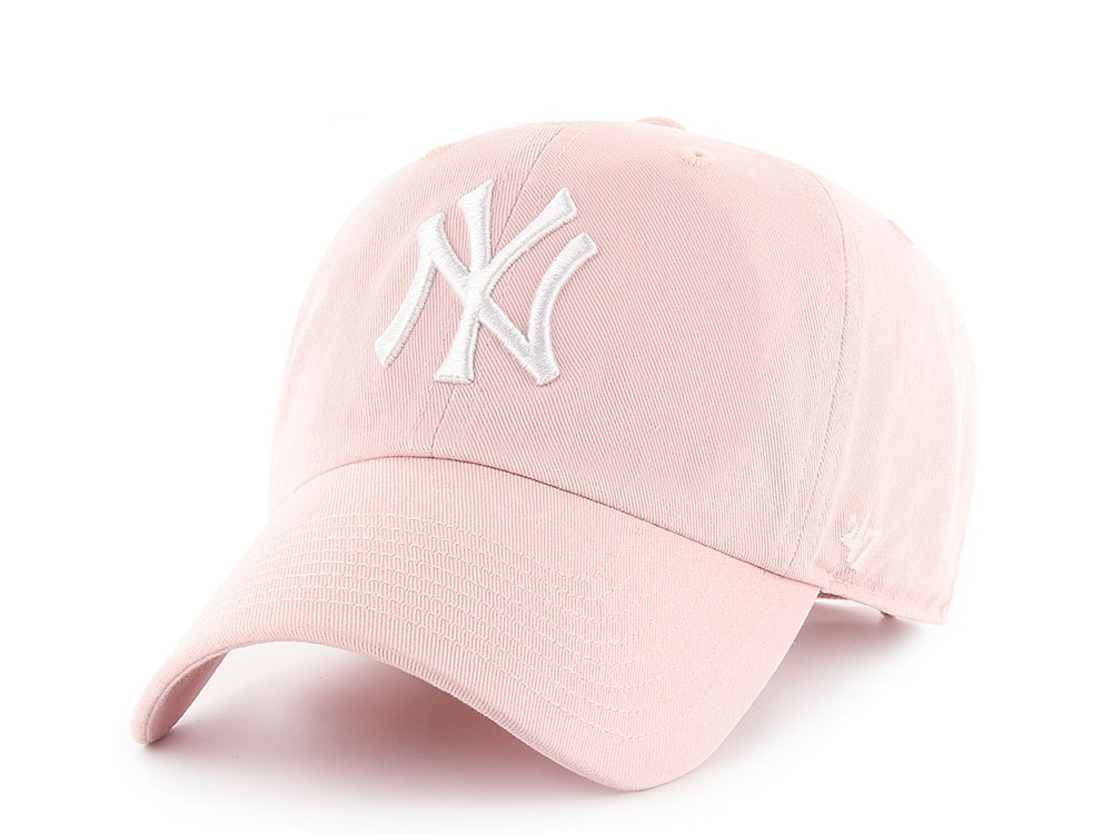 47 Brand New York Yankees Pink Clean Up Strapback Gorra