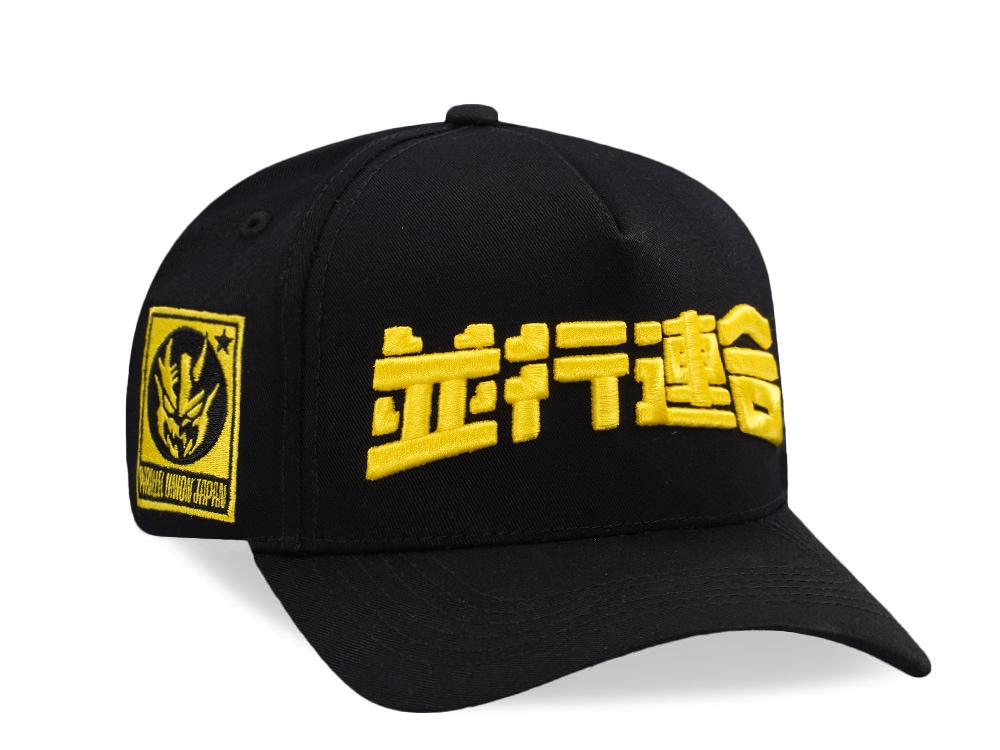 Parallel Union Japan Mecha Head Emblem Kanji Script Black Prime Edition Snapback Gorra