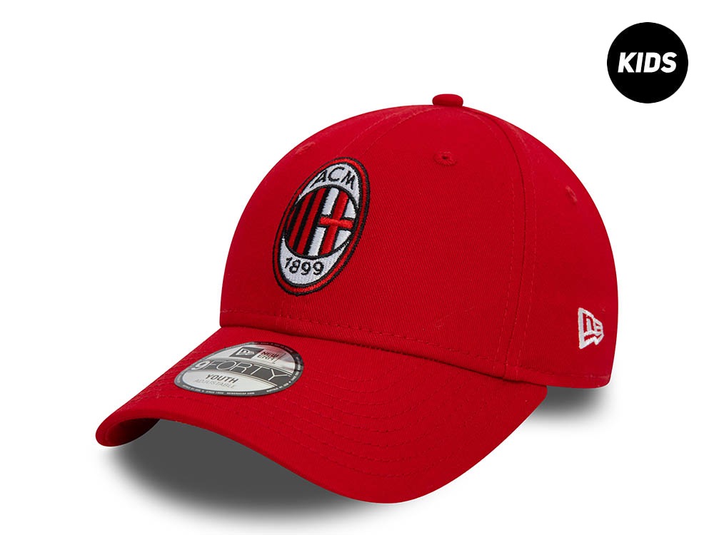 New Era AC Milan Scarlet Red Kids 9Forty Strapback Gorra