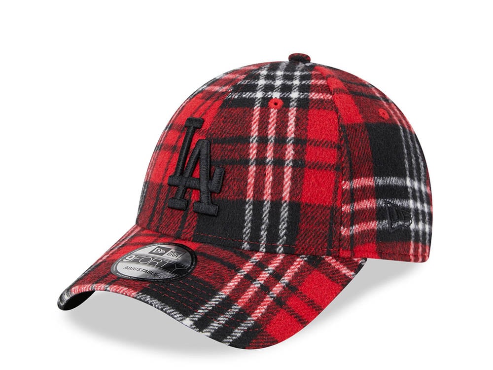 New Era Los Angeles Dodgers Checkered Red 9Forty Strapback Gorra