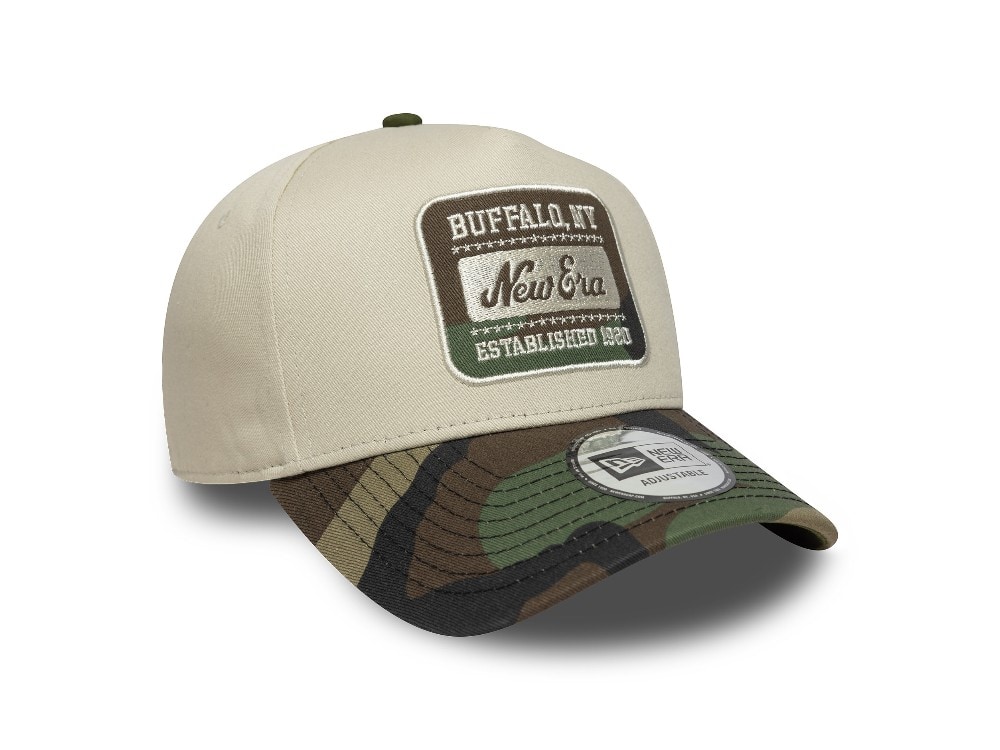 New Era Camo Patch Stone 9Forty A Frame Snapback Gorra