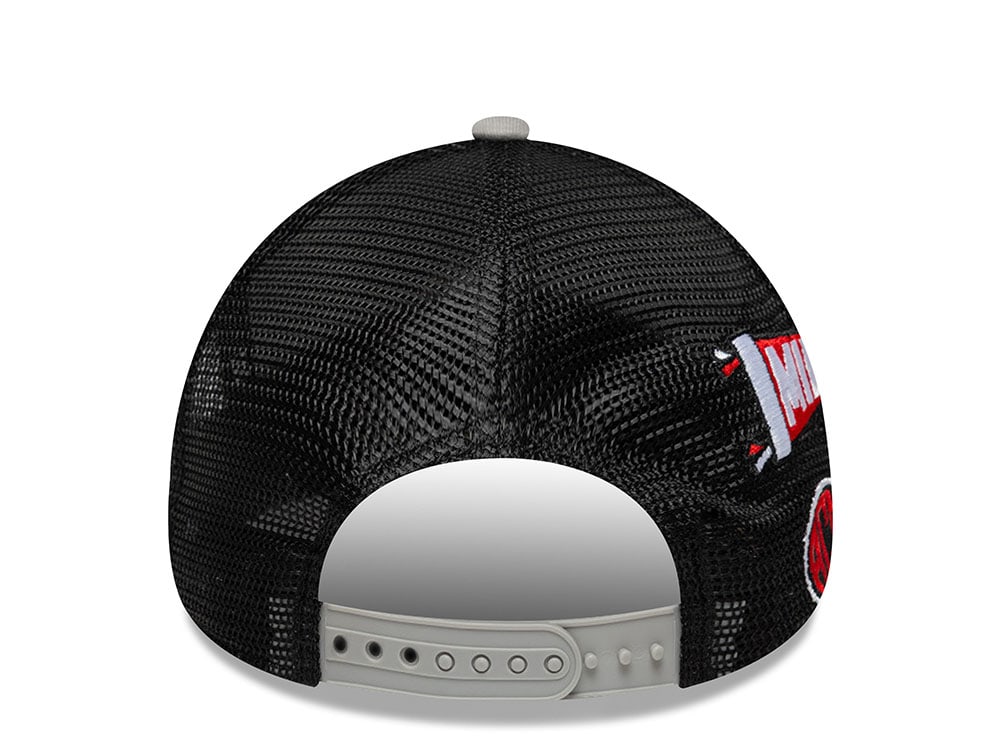 New Era AC Milan Patch Grey 9Forty A Frame Trucker Snapback Gorra