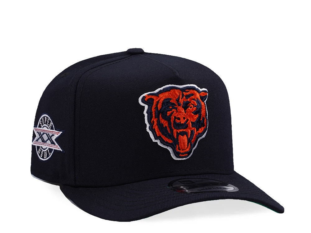 New Era Chicago Bears Super Bowl XX Navy Prime Edition 9Fifty A Frame Snapback Gorra