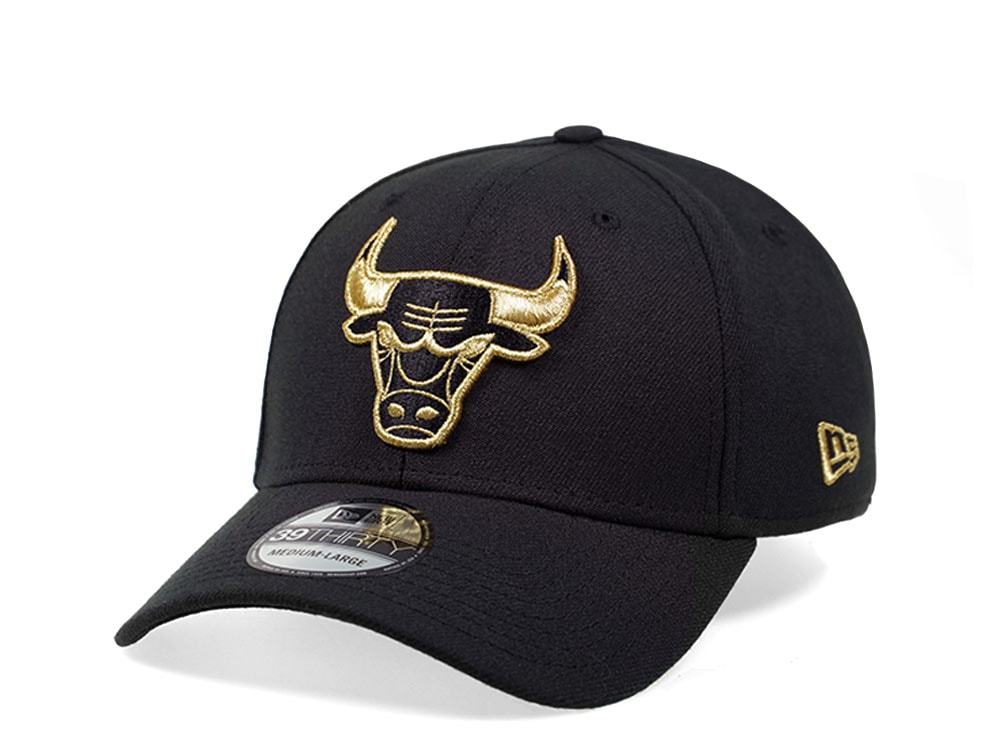 New Era Chicago Bulls Black and Gold Edition 39Thirty Stretch Gorra