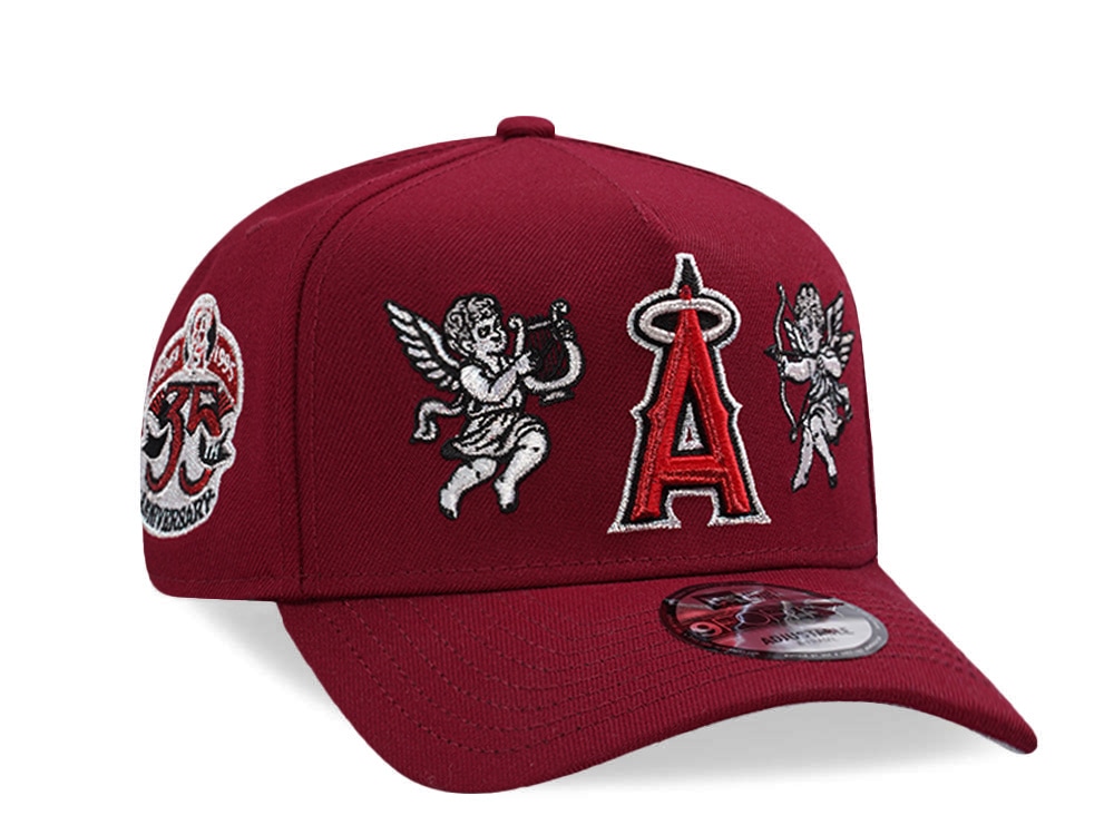 New Era Anaheim Angels 35th Anniversary Cupids Cardinal Red Prime Edition 9Forty A Frame Snapback Gorra