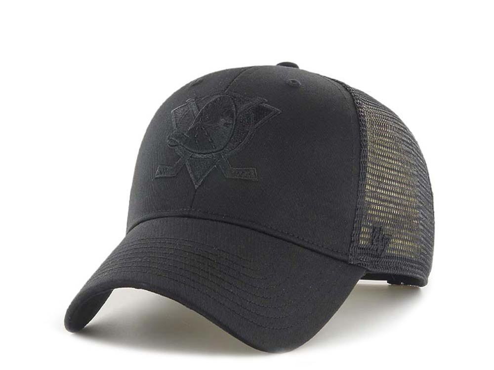 47Brand Anaheim Ducks Black Branson Classic Trucker Snapback Gorra