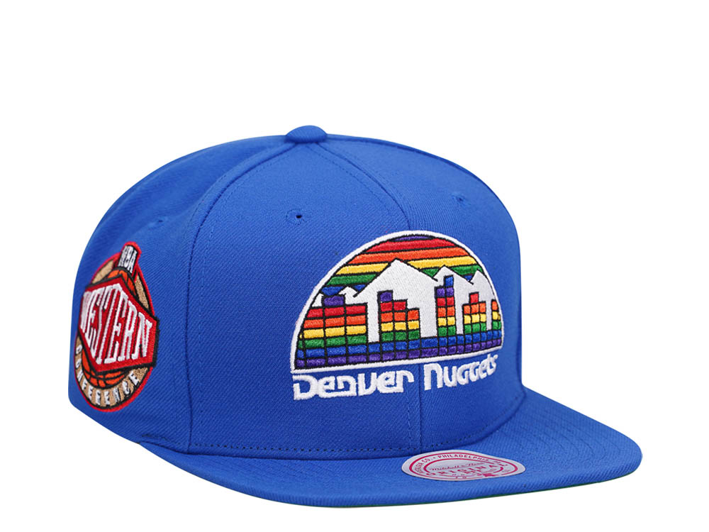 Mitchell & Ness Denver Nuggets Conference Patch Blue Snapback Gorra