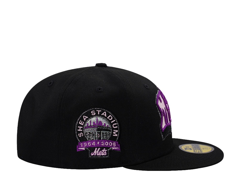 New Era New York Mets Shea Stadium Pink Black Prime Edition 59Fifty Fitted Gorra