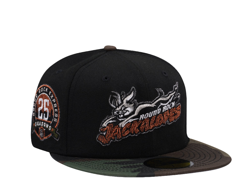 New Era Round Rock Jackalopes Camouflage Two Tone Edition 59Fifty Fitted Gorra