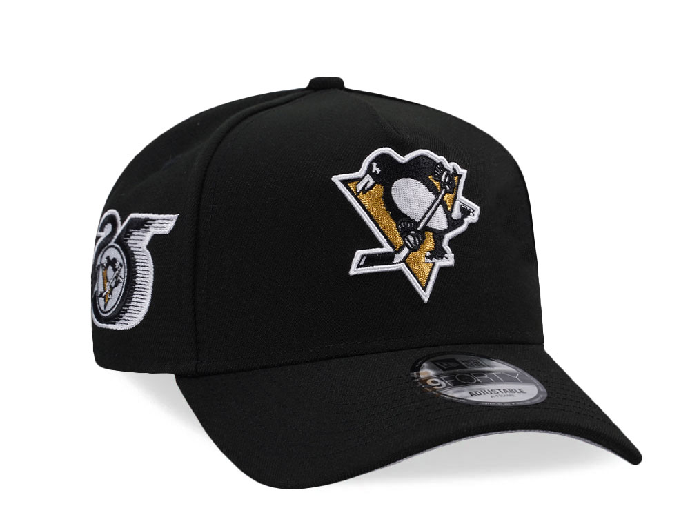New Era New Era Pittsburgh Penguins 25th Anniversary Black Edition 9Forty A Frame Snapback Gorra