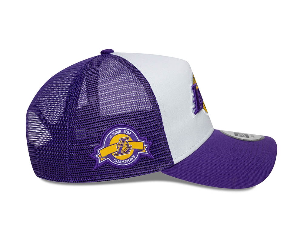 New Era Los Angeles Lakers 17 Time NBA Champions Edition 9Forty A Frame Trucker Snapback Gorra