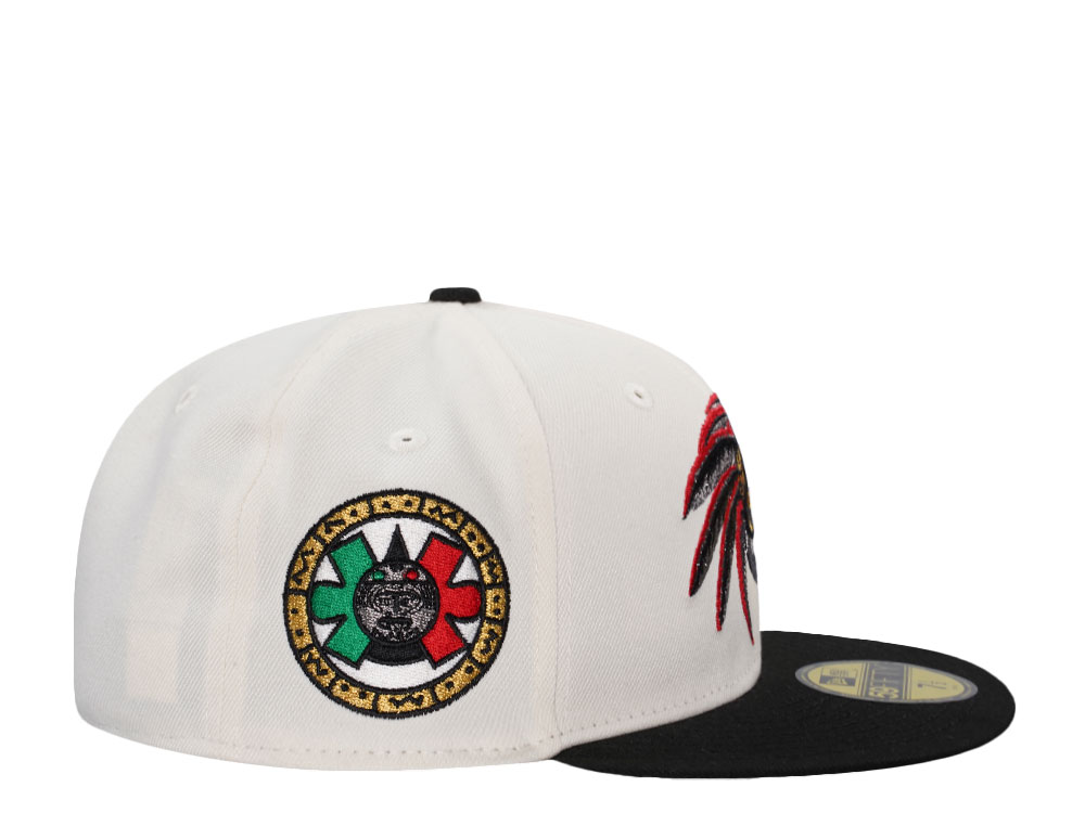 New Era Mexico Aztec Skull Warrior Chrome Two Tone Edition 59Fifty Fitted Gorra
