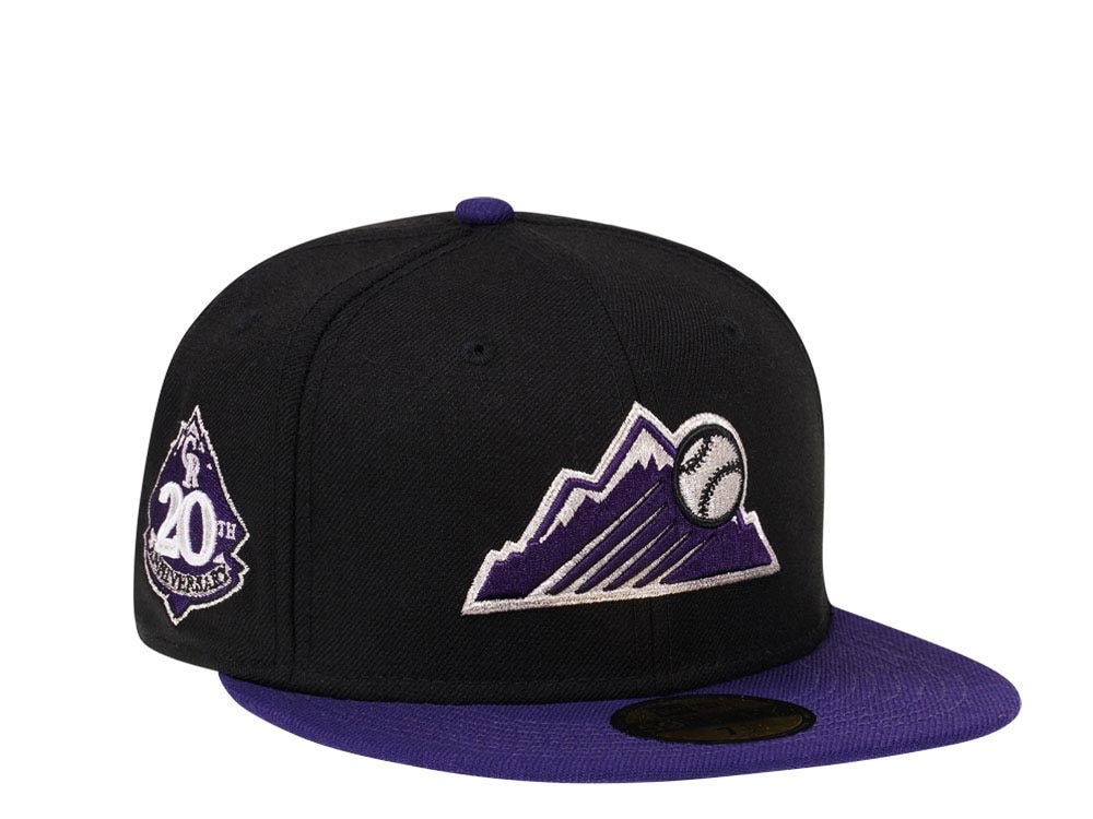 New Era Colorado Rockies 20th Anniversary Two Tone Silver Pop Edition 59Fifty Fitted Gorra