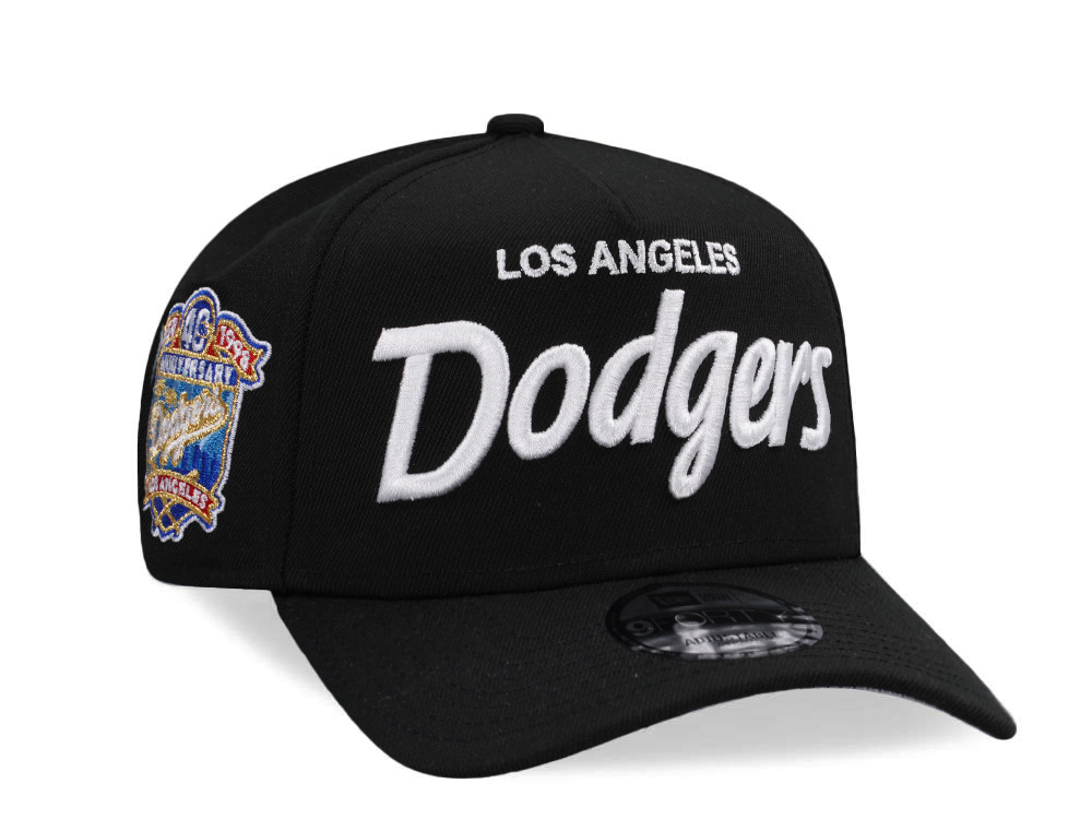 New Era Los Angeles Dodgers 40th Anniversary Black Script Edition 9Forty A Frame Snapback Gorra