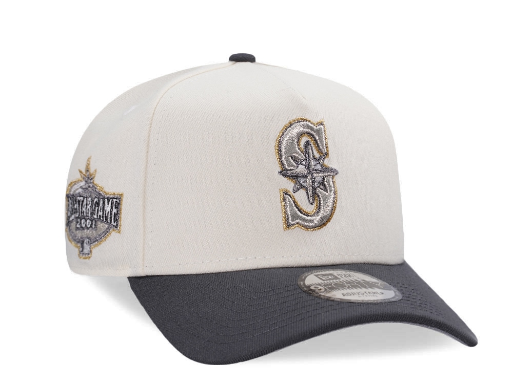 New Era Seattle Mariners All Star Game 2001 Chrome Two Tone Edition 9Forty A Frame Snapback Gorra
