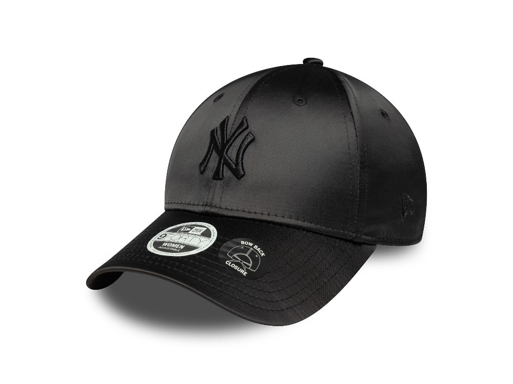 New Era New York Yankees Black Satin Womens 9Forty Bow Back Gorra