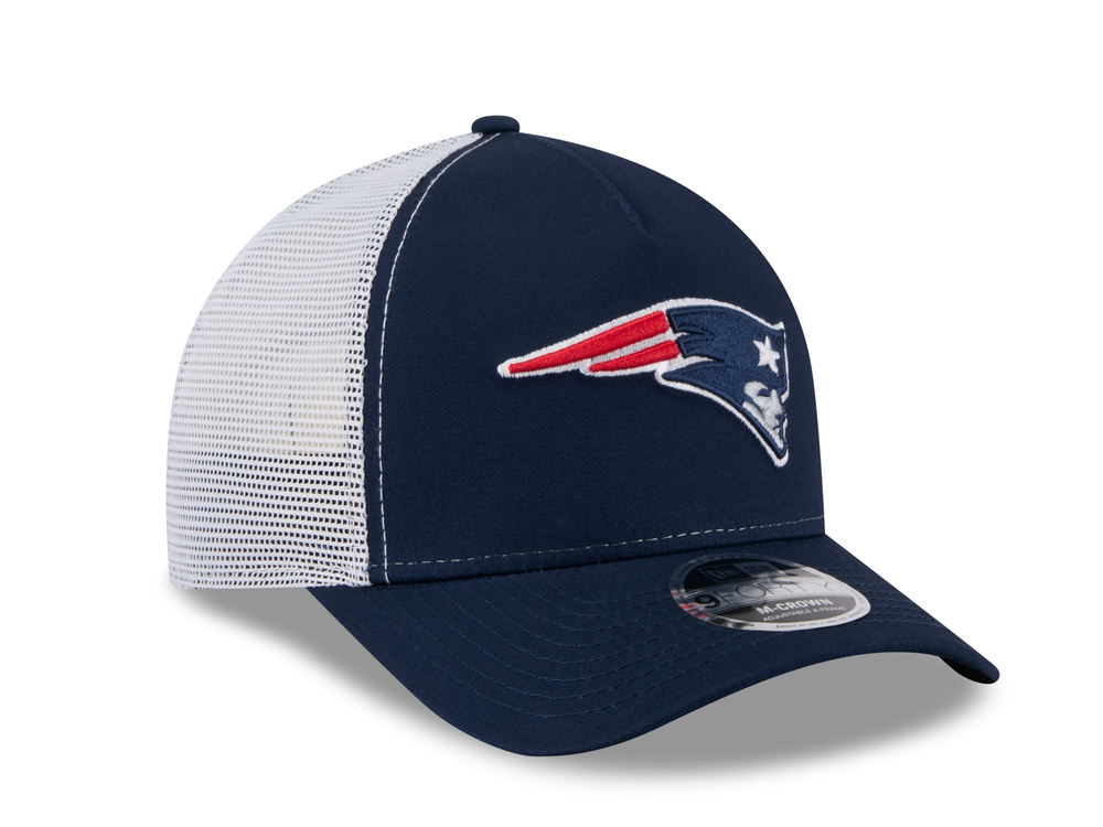 New Era New England Patriots Official Team Color Edition 9Forty M Crown A Frame Trucker Snapback Gorra
