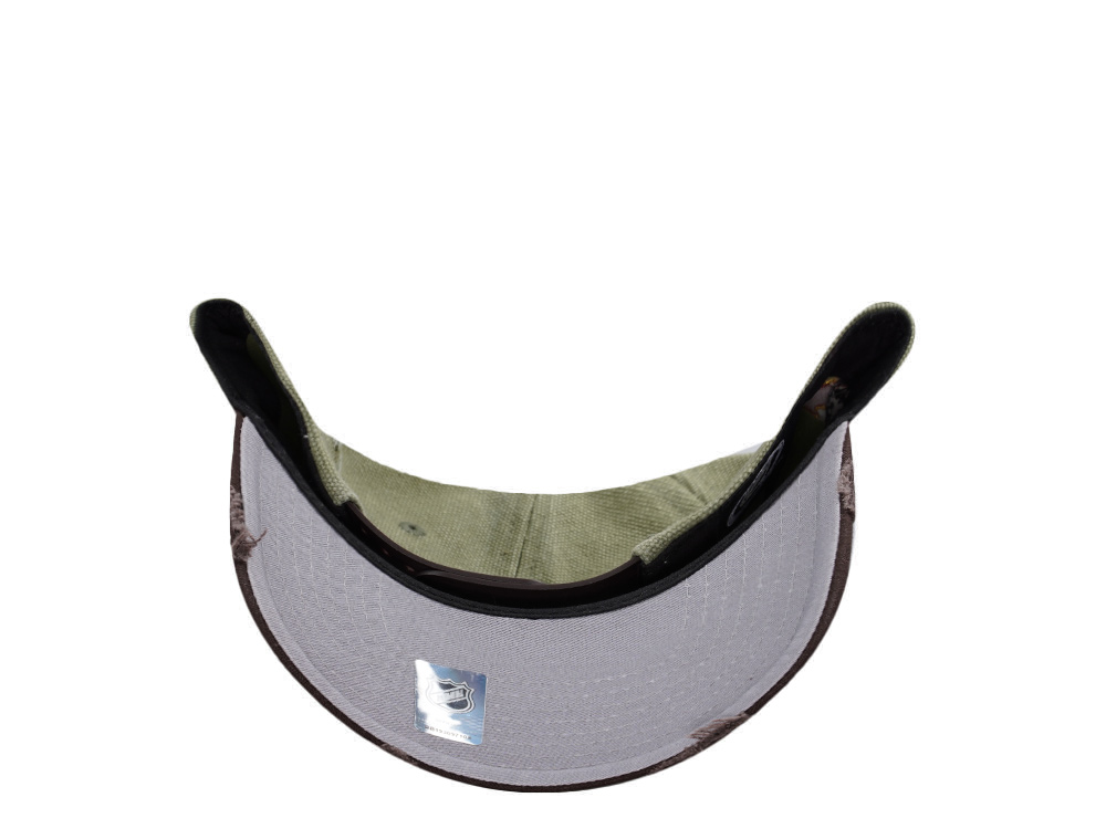 New Era Anaheim Ducks 10th Anniversary Washed Canvas Rifle Green Two Tone Edition 9Forty A Frame Snapback Gorra