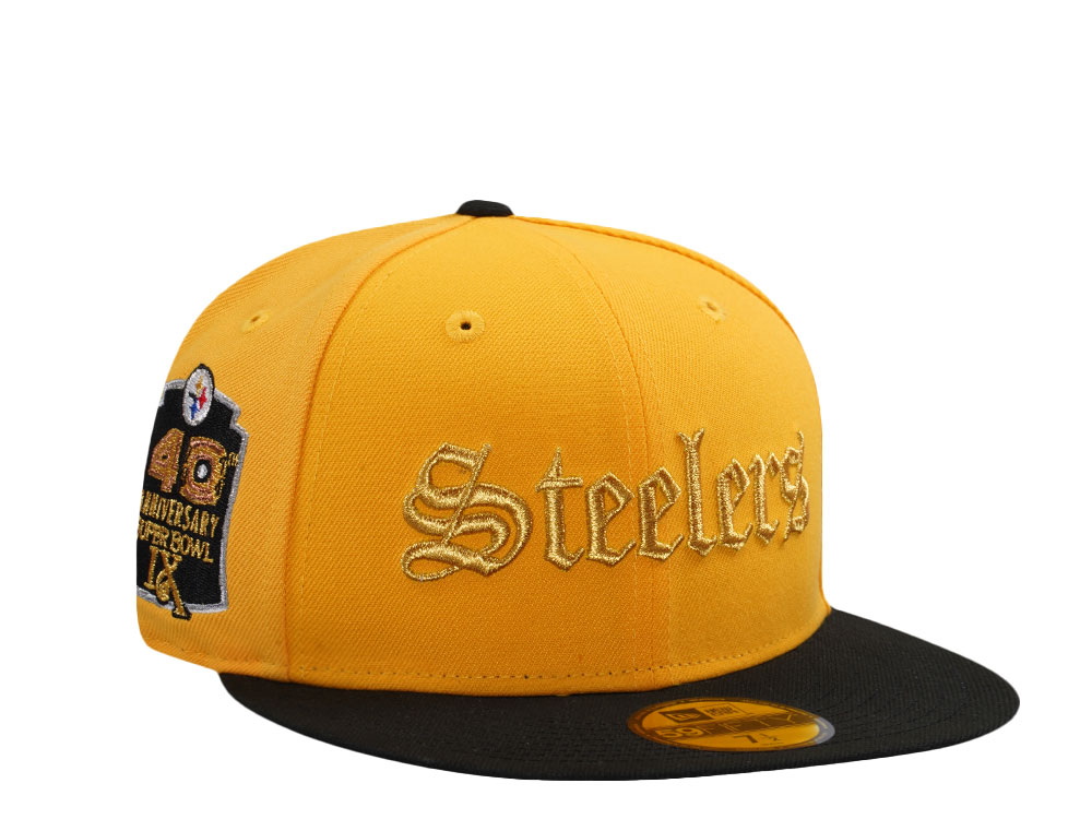 New Era Pittsburgh Steelers 40th Anniversary Gold Two Tone Edition 59Fifty Fitted Gorra