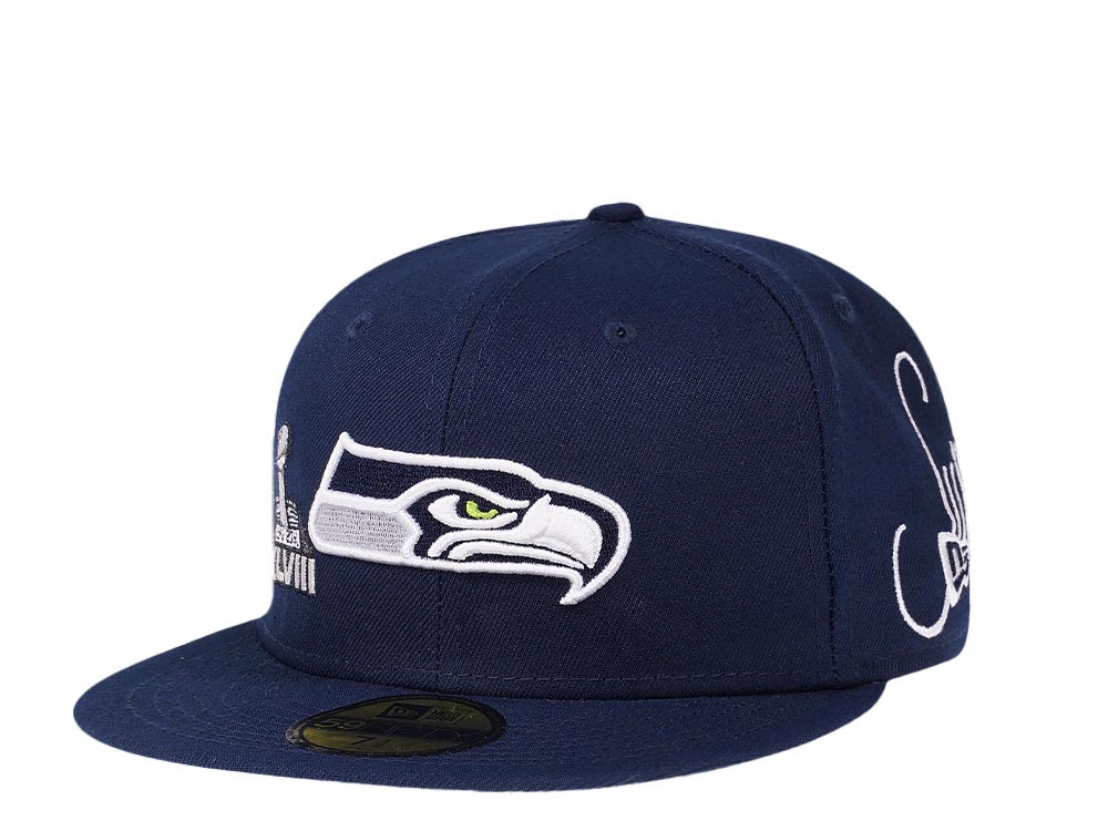 New Era Seattle Seahawks Historicchamps Navy 59Fifty Fitted Gorra