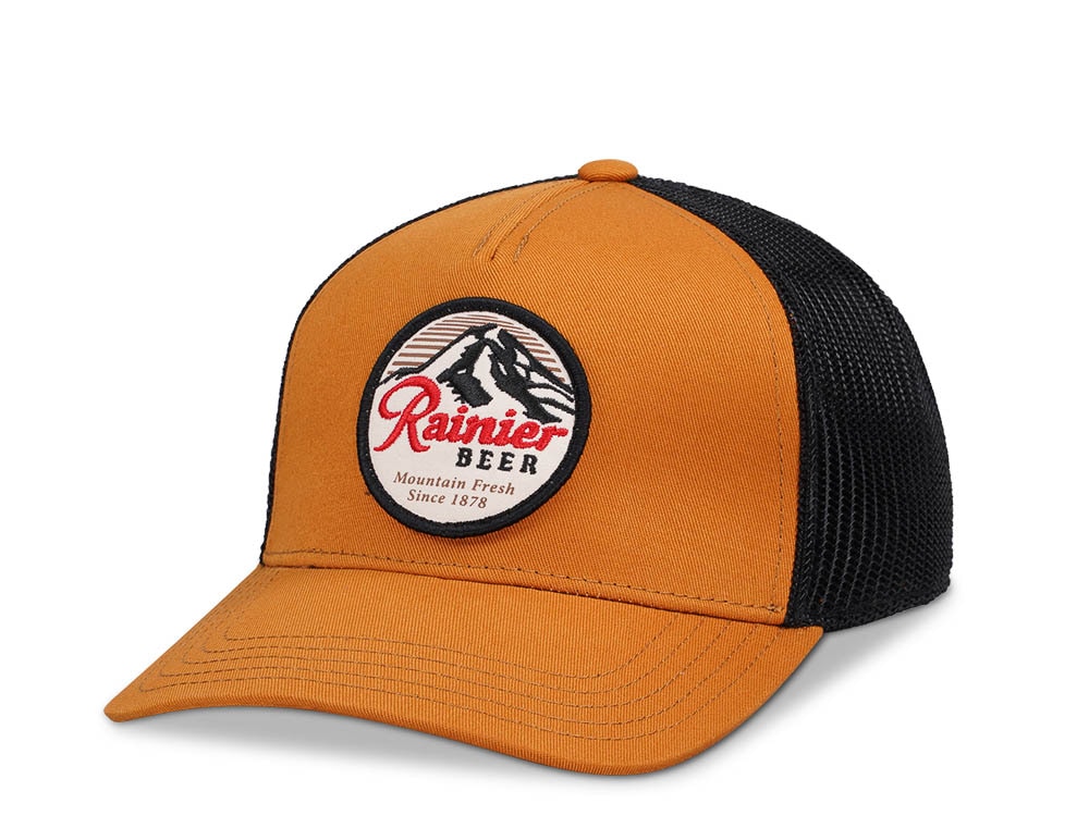 American Needle Rainier Twill Valin Patch Hazel Trucker Snapback Gorra