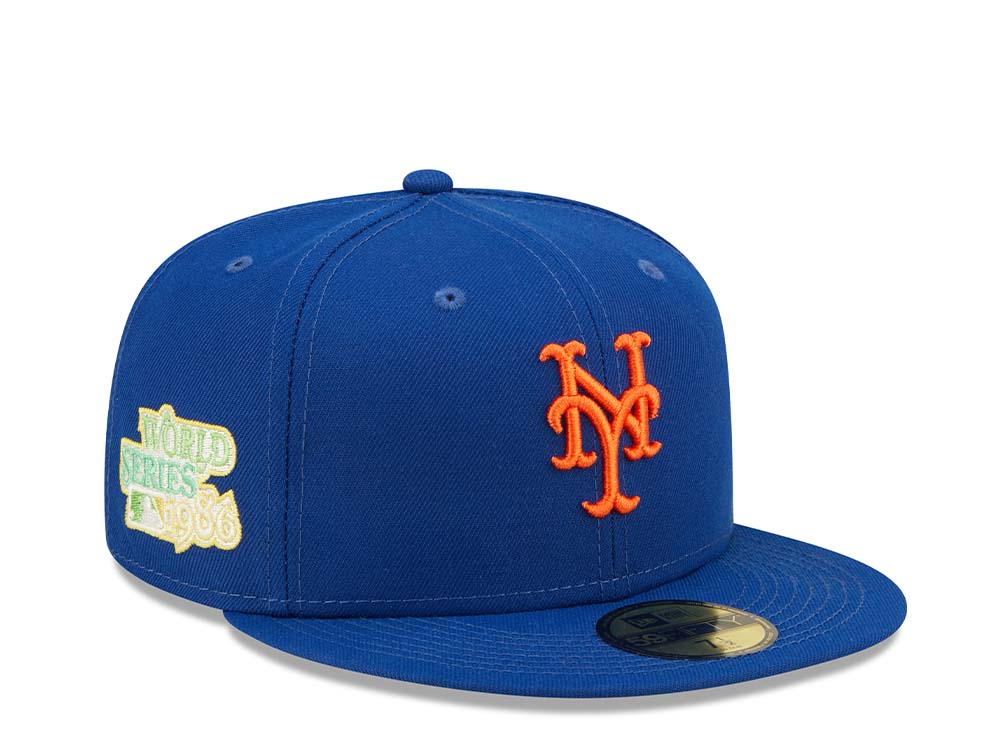 New Era New York Mets Citruspop Patch World Series 1988 59fifty Fitted Gorra