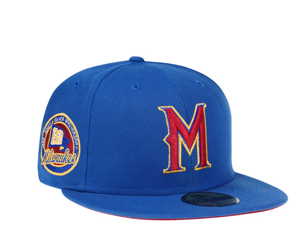 New Era Milwaukee Brewers Silver Anniversary 1982 Golden Goal Edition 59Fifty Fitted Gorra