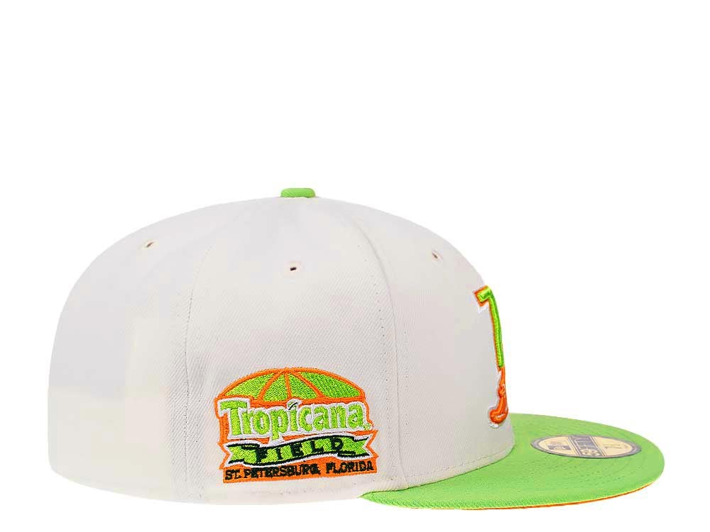 New Era Tampa Bay Rays Tropicana Field Cream Two Tone Prime Edition 59Fifty Fitted Gorra