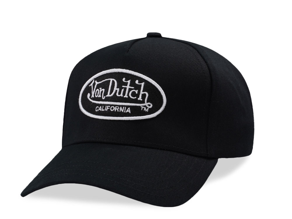 Von Dutch Oval Patch Black Strapback Gorra