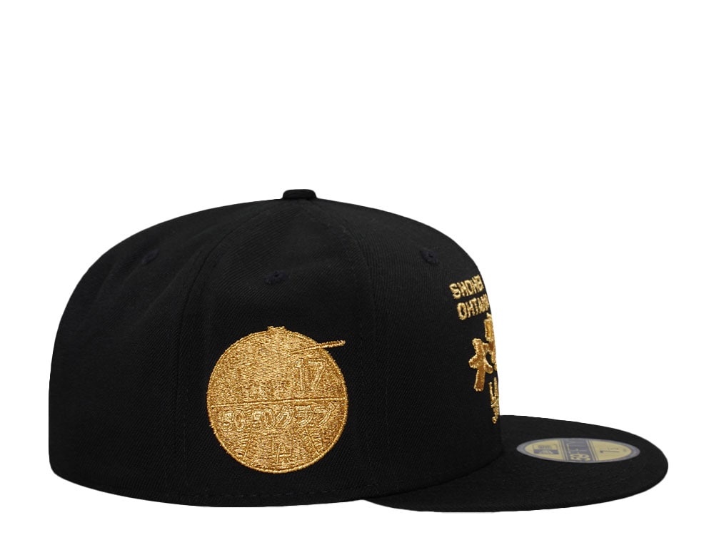 New Era Los Angeles Dodgers Ohtani 24K Gold Black Prime Edition 59Fifty Fitted Gorra