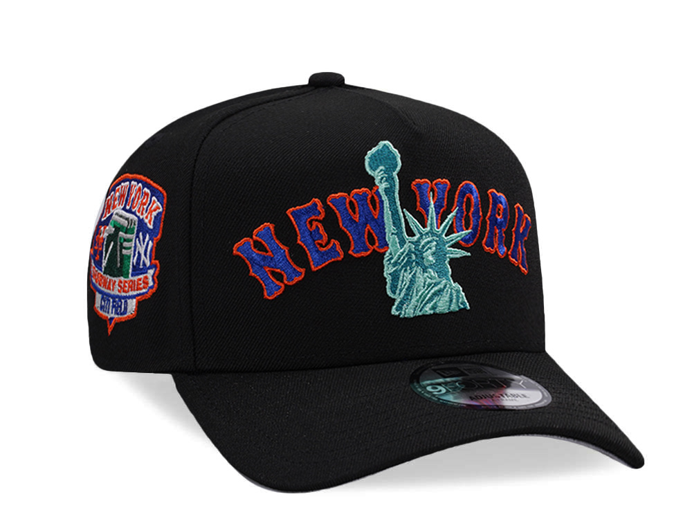 New Era New York Mets Statue Black Prime Edition 9Forty A Frame Snapback Gorra