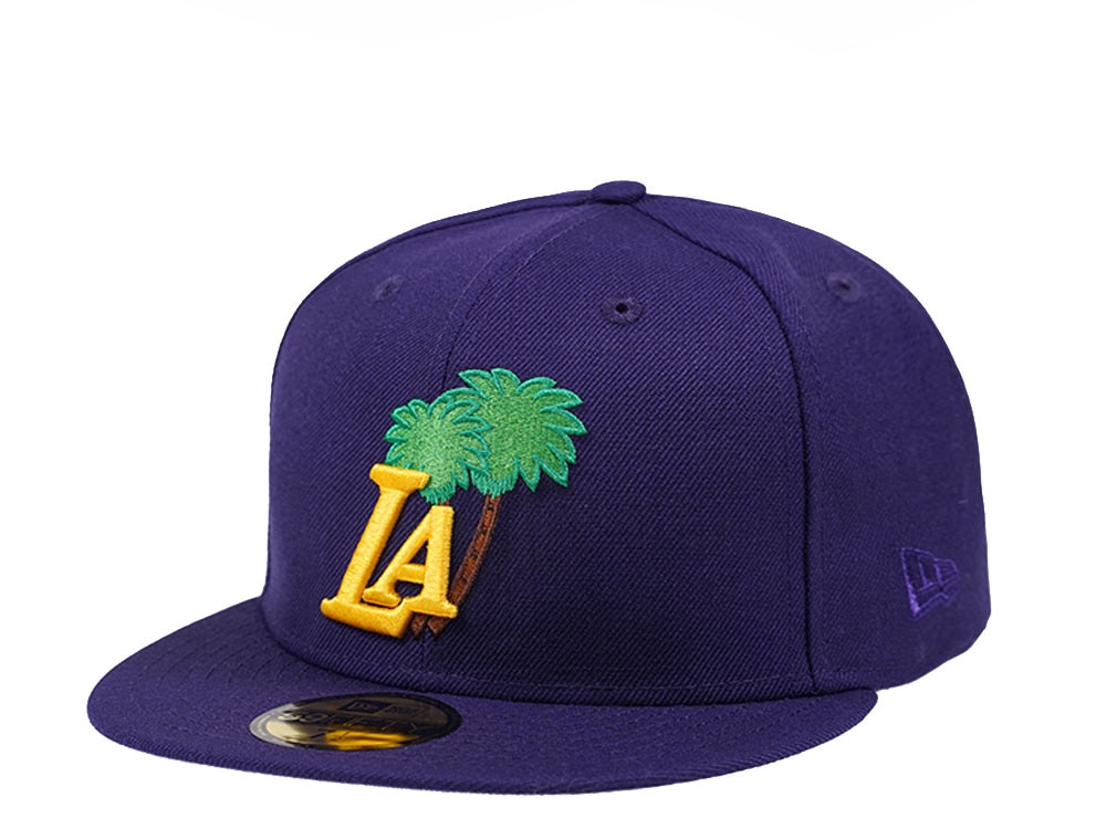 New Era Los Angeles Lakers Purple Palm Tree Edition 59Fifty Fitted Gorra