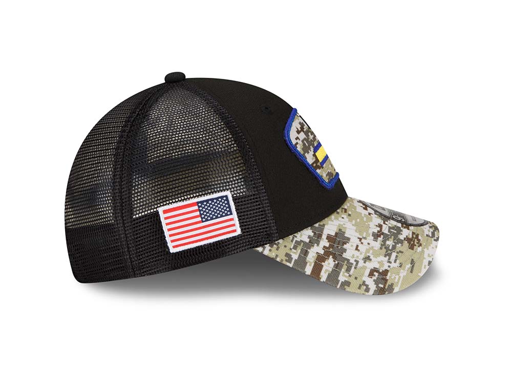 New Era Los Angeles Rams Salute to Service 21 9Forty Trucker Snapback Gorra