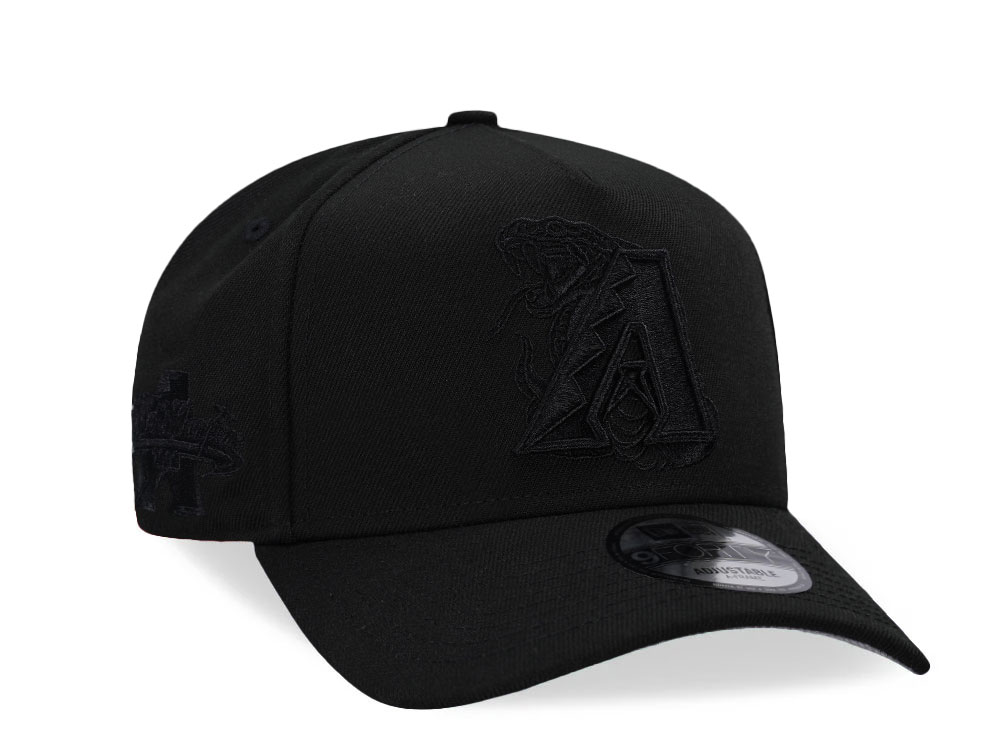 New Era Arizona Diamondbacks World Series Champions 2001 Black on Black 9Forty A Frame Snapback Gorra