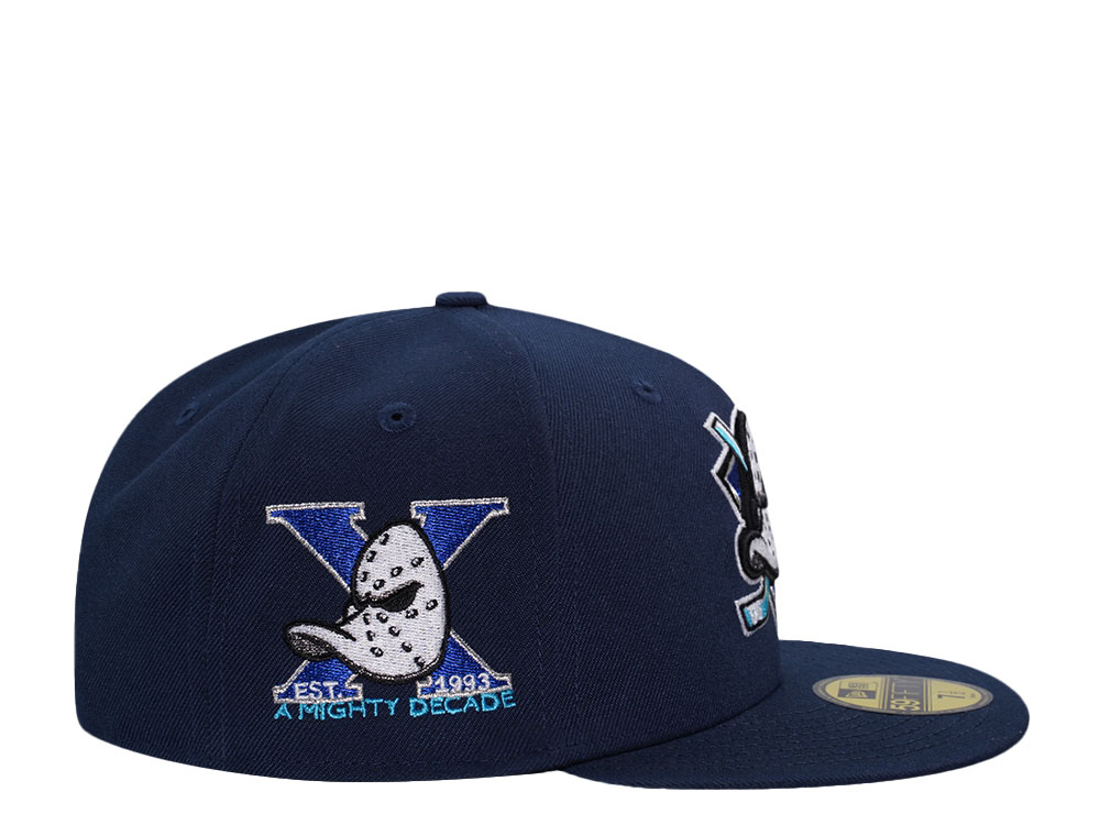 New Era Anaheim Ducks 10th Anniversary Ocean Metallic Prime Edition 59Fifty Fitted Gorra