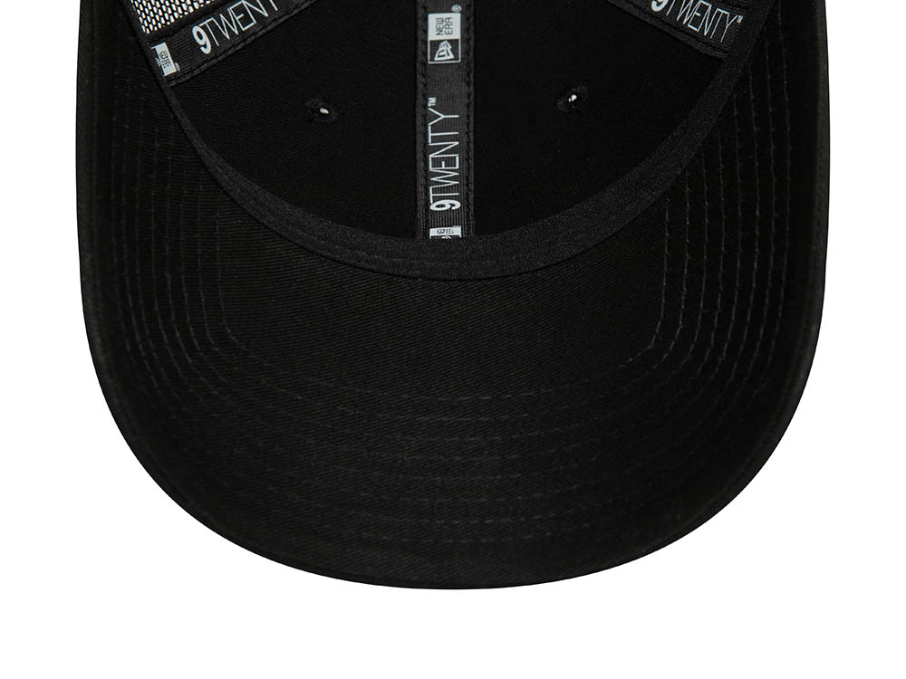 New Era Womens Black 9Twenty Trucker Strapback Gorra