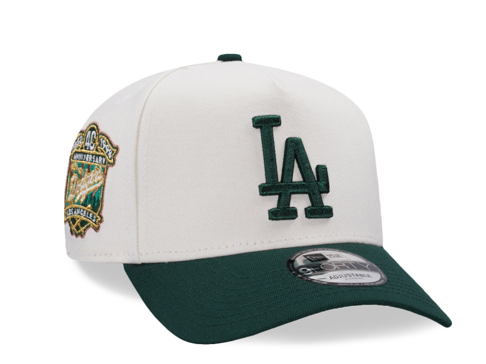 New Era Los Angeles Dodgers 40th Anniversary Chrome Green Two Tone Edition 9Forty A Frame Snapback Gorra