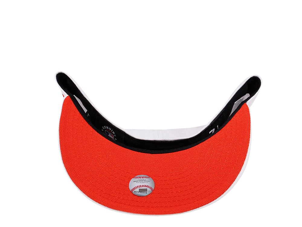 New Era Miami Marlins White Orange Pop Edition 59Fifty Fitted Gorra