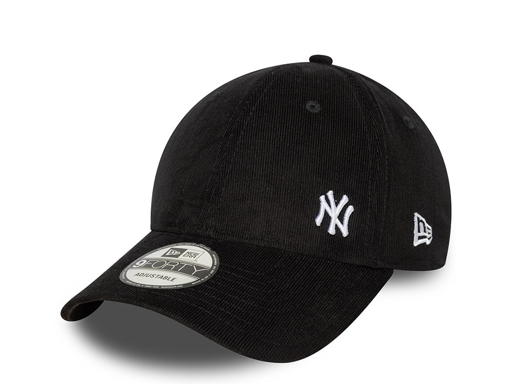 New Era New York Yankees Cord Flawless Black Edition 9Forty Strapback Gorra