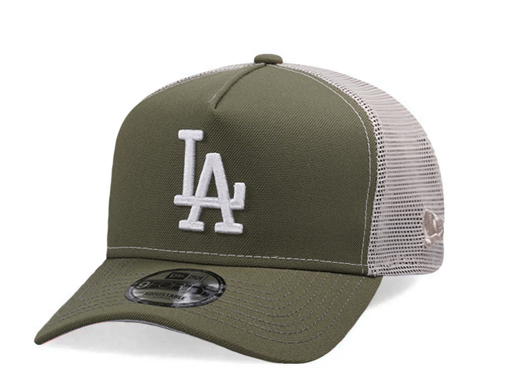 New Era Los Angeles Dodgers New Olive Prime Edition 9Forty A Frame Trucker Snapback Gorra