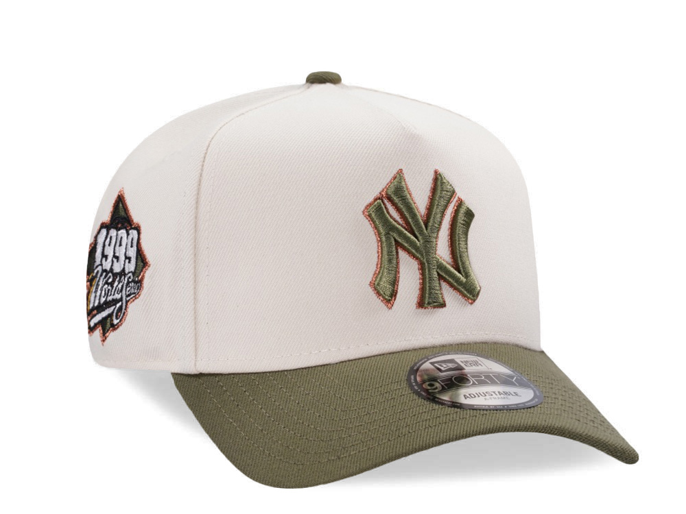 New Era New York Yankees World Series 1999 Cream Two Tone Edition 9Forty A Frame Snapback Gorra