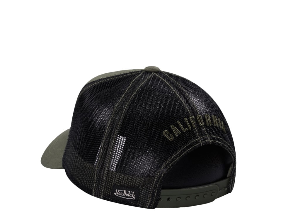 Von Dutch Bulldog Dark Green Trucker Snapback Gorra