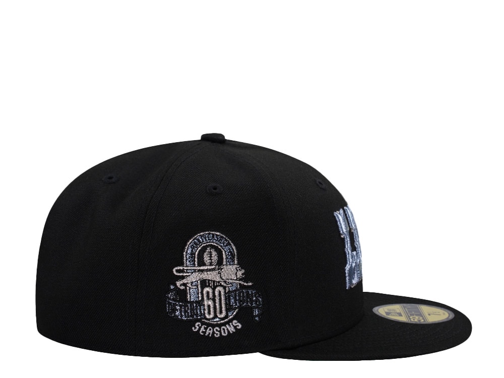 New Era Detroit Lions 60th Anniversary Black Prime Edition 59Fifty Fitted Gorra